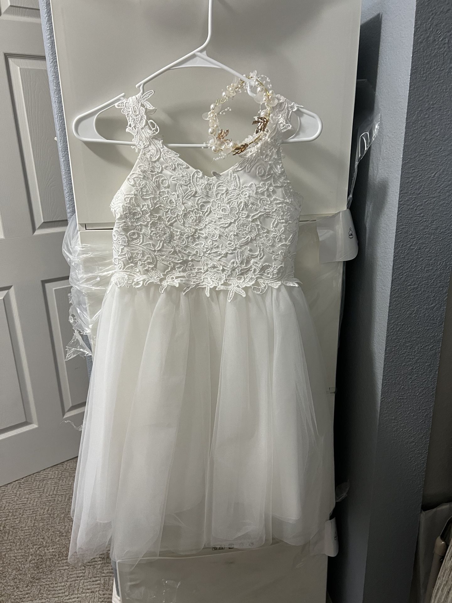 Flower Girl Dress With Vaile