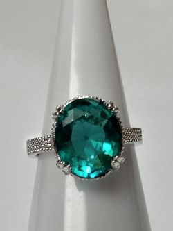 Oval ParaibaTourmaline Aqua color Ring 6 & 8