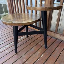 Solid Wood 2 Tier End Table / Coffee Table 