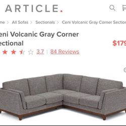 Article Furniture Sectional Sofa Couch 