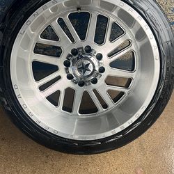 Set Of 4- 8 Lug LoneStar Rims And Tires