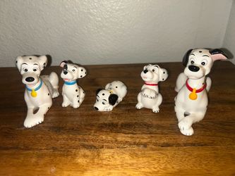 Disney 101 Dalmatians Ceramic Figurines Set of 5