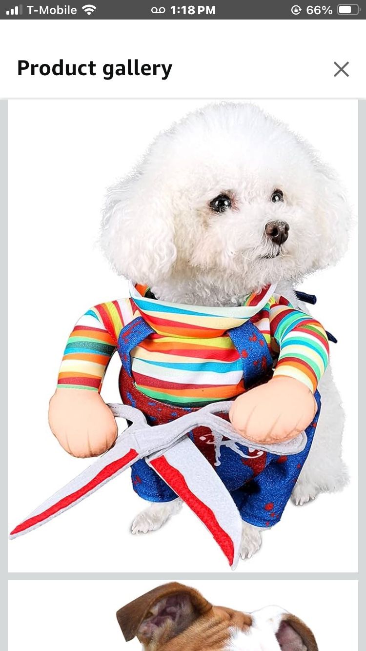 NACOCO Dog Halloween Scissors Style Doll Costume Pet Christmas Cosplay Adjustable Doll Funny Special Clothes Puppy Party Clothes for Small Dogs Cats (