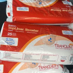  New Top Liner Booster pads 25 count ( 5 packs ) 