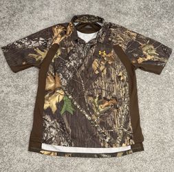 UNDER ARMOUR MOSSY OAK - Camo Polo Shirt (Medium)