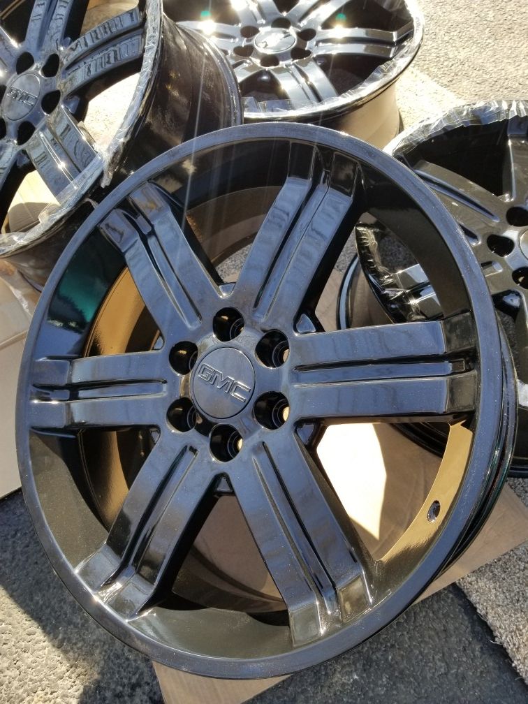 22" GM geniune stock black wheels factory rims NEW!
