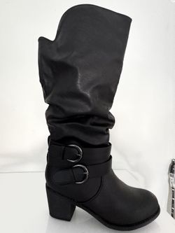 Journee Collection Buckle Boots – BLACK Moto Style