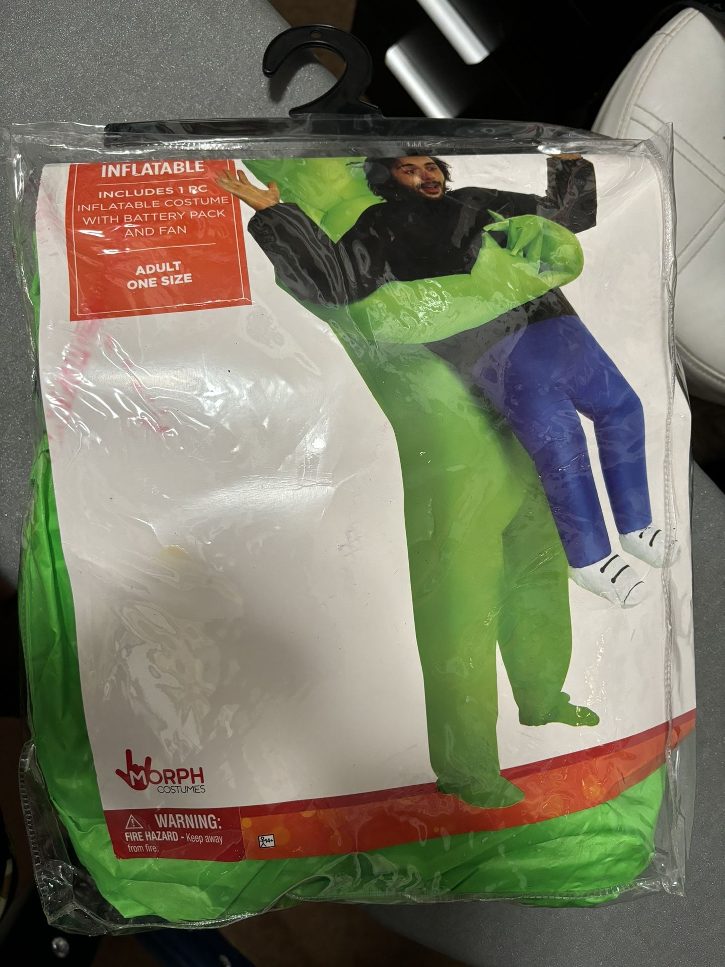 Alien pick me up inflatable costume .
