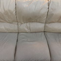 White Leather Couch Set