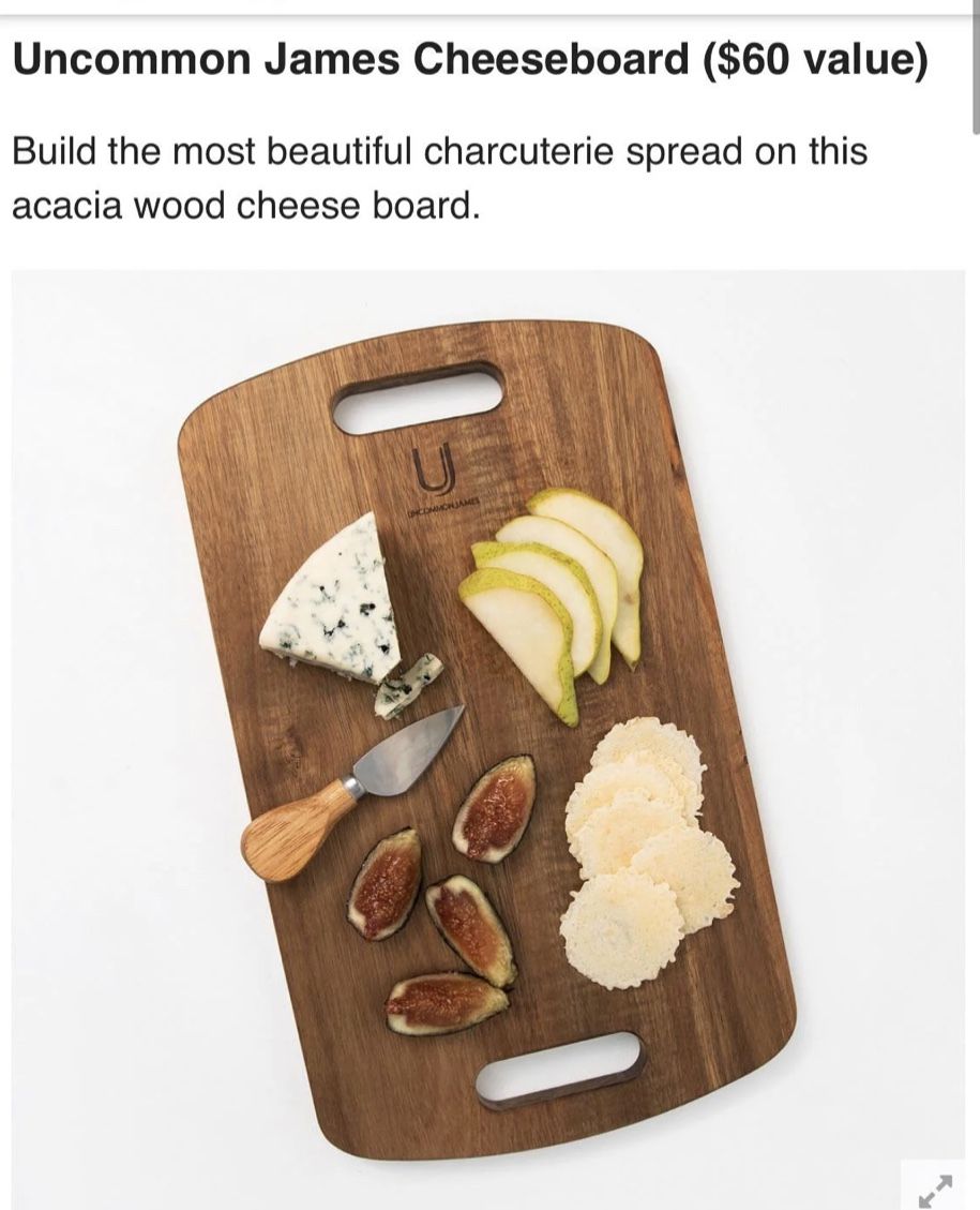 Charcuterie/Cheese Board 15in. x 9in. FFF Summer Box