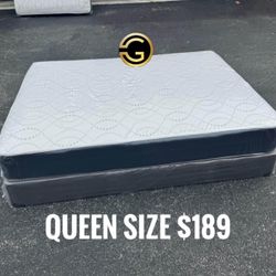 NEW Mattress Queen Size Regular With Box Spring // Offer  🚚