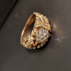 10k Diamond Ring And 14k Bracelet