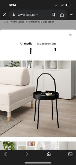 IKEA BURVIK Side table, black