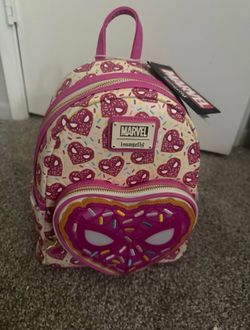 Loungefly Marvel Spider-Man Sprinkle Donut Mask Mini Backpack