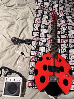 Ladybug Electric Guitar with Mini Amp Set
