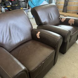 2 Free Leather Recliners 