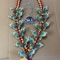 Graduation Butterfly Money Lei
