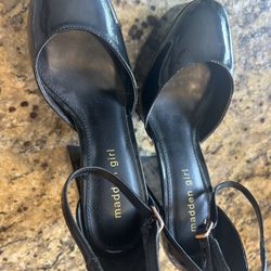 Black Patten Leather Heels