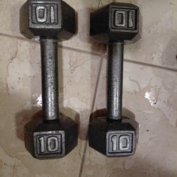 Cast Iron Hex Dumbbells
