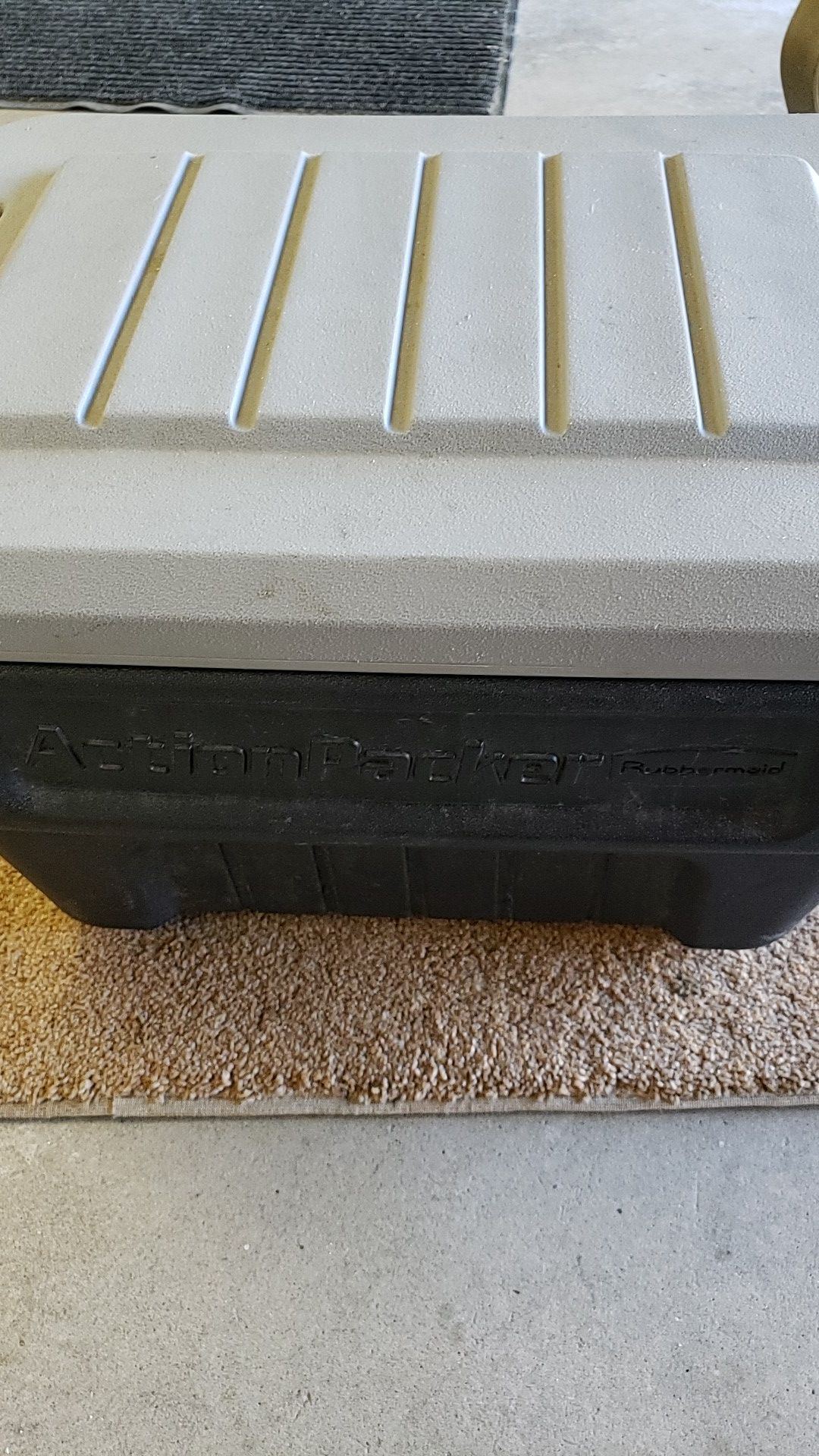 Action Packer Rubbermaid storage container