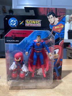Jakks Pacific DC x Sonic the Hedgehog Superman & Knuckles 2-Pack Action Figures.