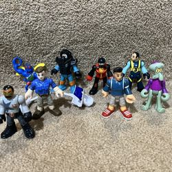 Imaginext lot of 7 Blind bag figure Squidward Scuba diver Police officer