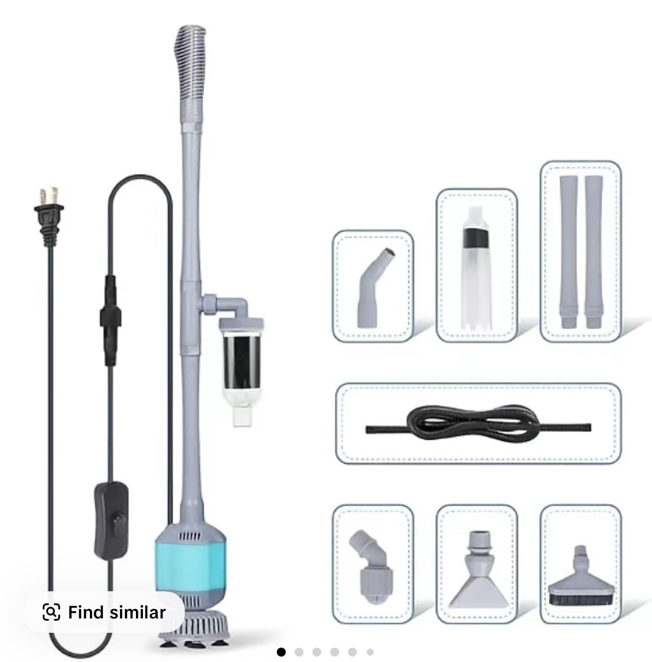 Hygger 360GPH Electric Aquarium Gravel Cleaner, 5 in 1 Automatic Fish Tank Cleaning Tool Set Vacuum Water Changer Sand Washer Filter Siphon Adjustable