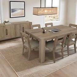 New Arrival! 7 pc Eclectic Modern Dining Table Set