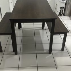 Dining Room Table And Benches