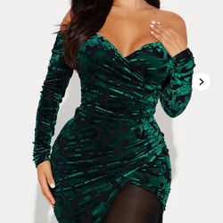 Green Holiday Dress From Fashion Nova