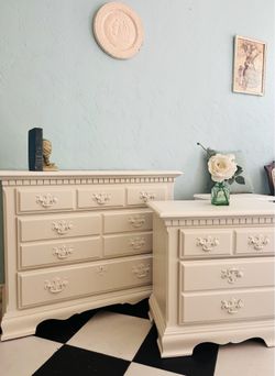 Painted White French Provincial Dresser Set