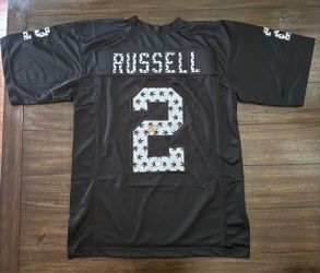 Raiders Russell #2 Signed Black Football Jersey
