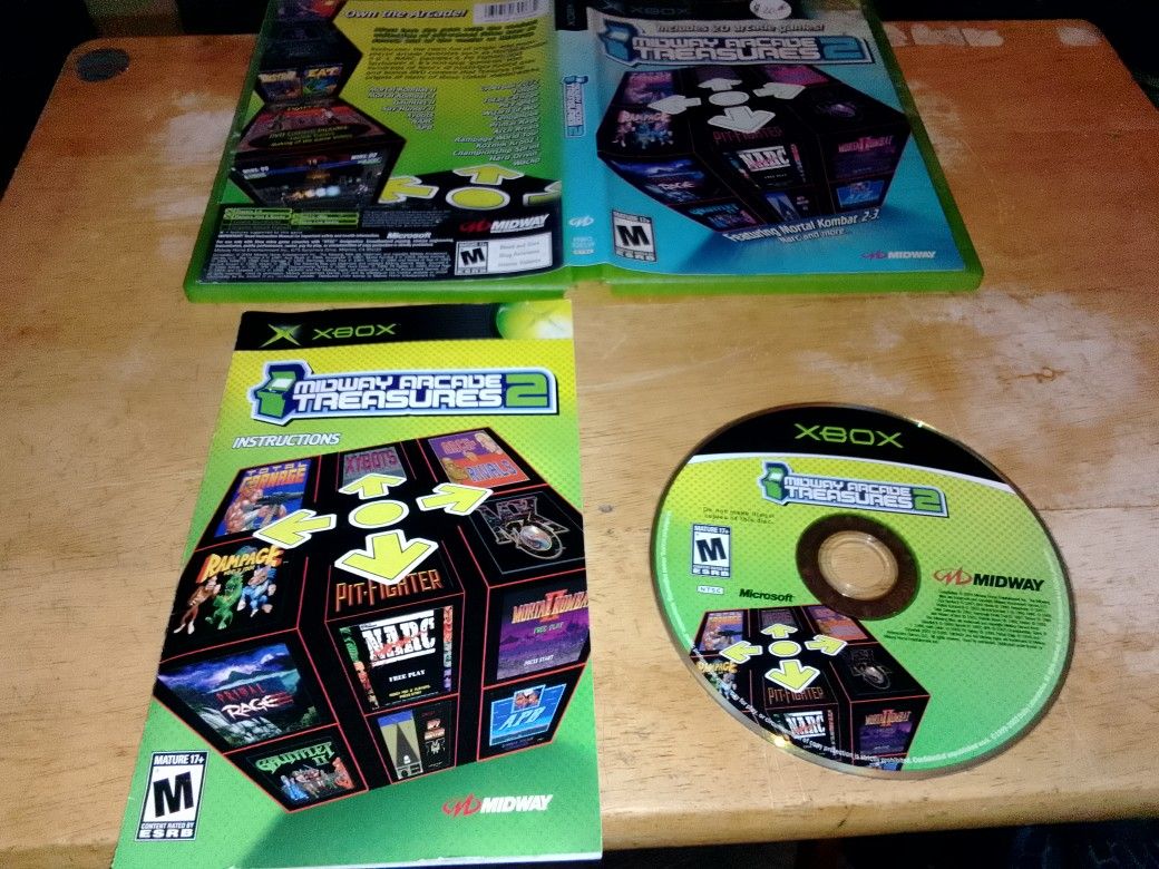 Xbox Game Includes 20 Arcade Games Midway Arcade Treasures 2
