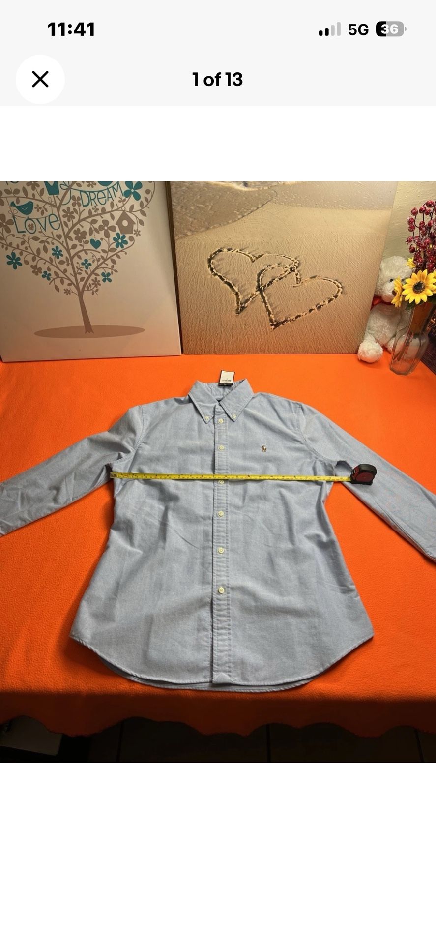 🔥👀Ralph Lauren Women’s Long Sleeve Oxford Shirt Size Large new‼️