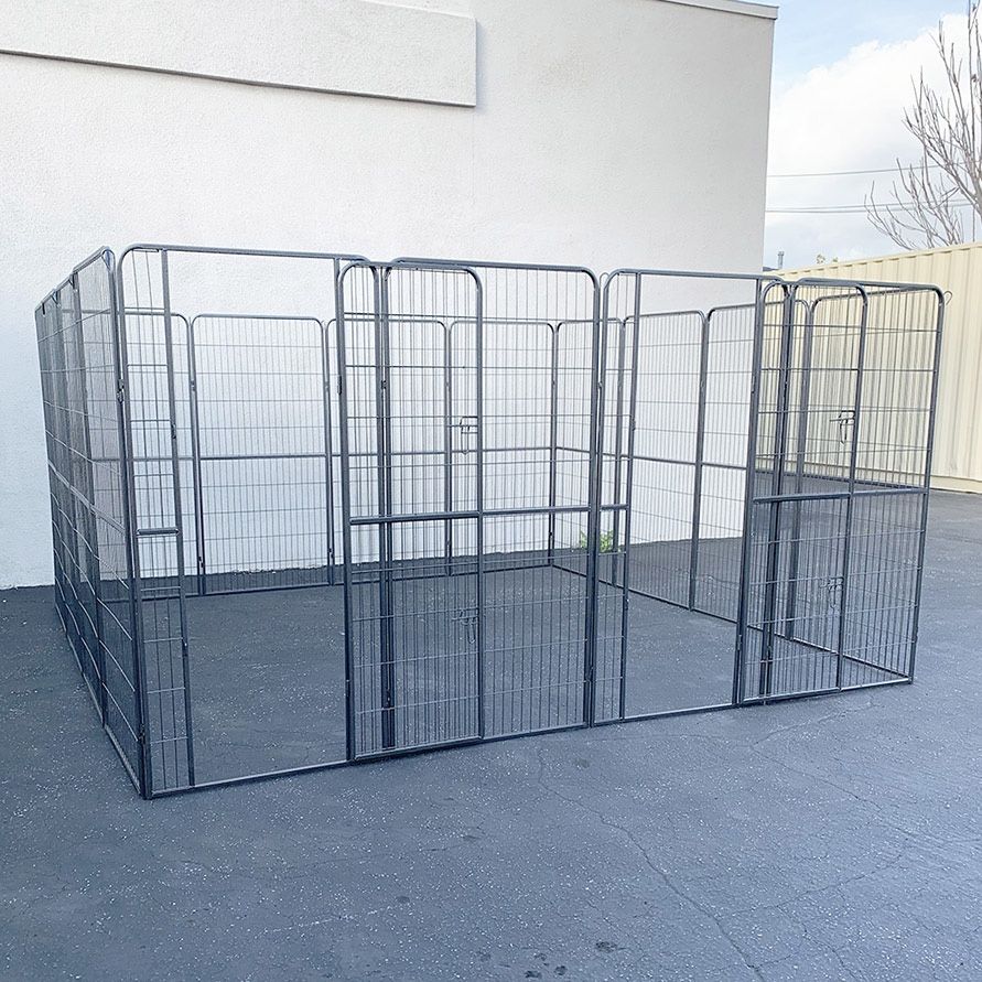 Brand New $320 Heavy Duty 10x10x5ft Tall Pet Playpen 16-Panel Dog Crate Kennel Exercise Cage Fence