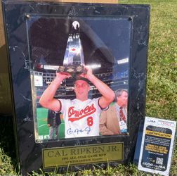 Cal Ripken Jr. Signed 1991 All-Star MVP Plaque