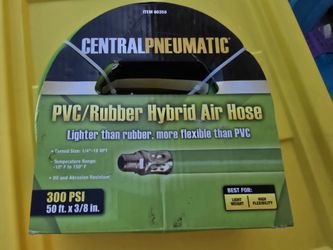 Central Pneumatic PVC/Rubber Hybrid Air Hose (50 ft x 3/8 in)