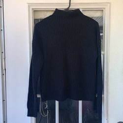 PrettyLittleThing Black High Neck Long Sleeve Sweater Sz 4 US