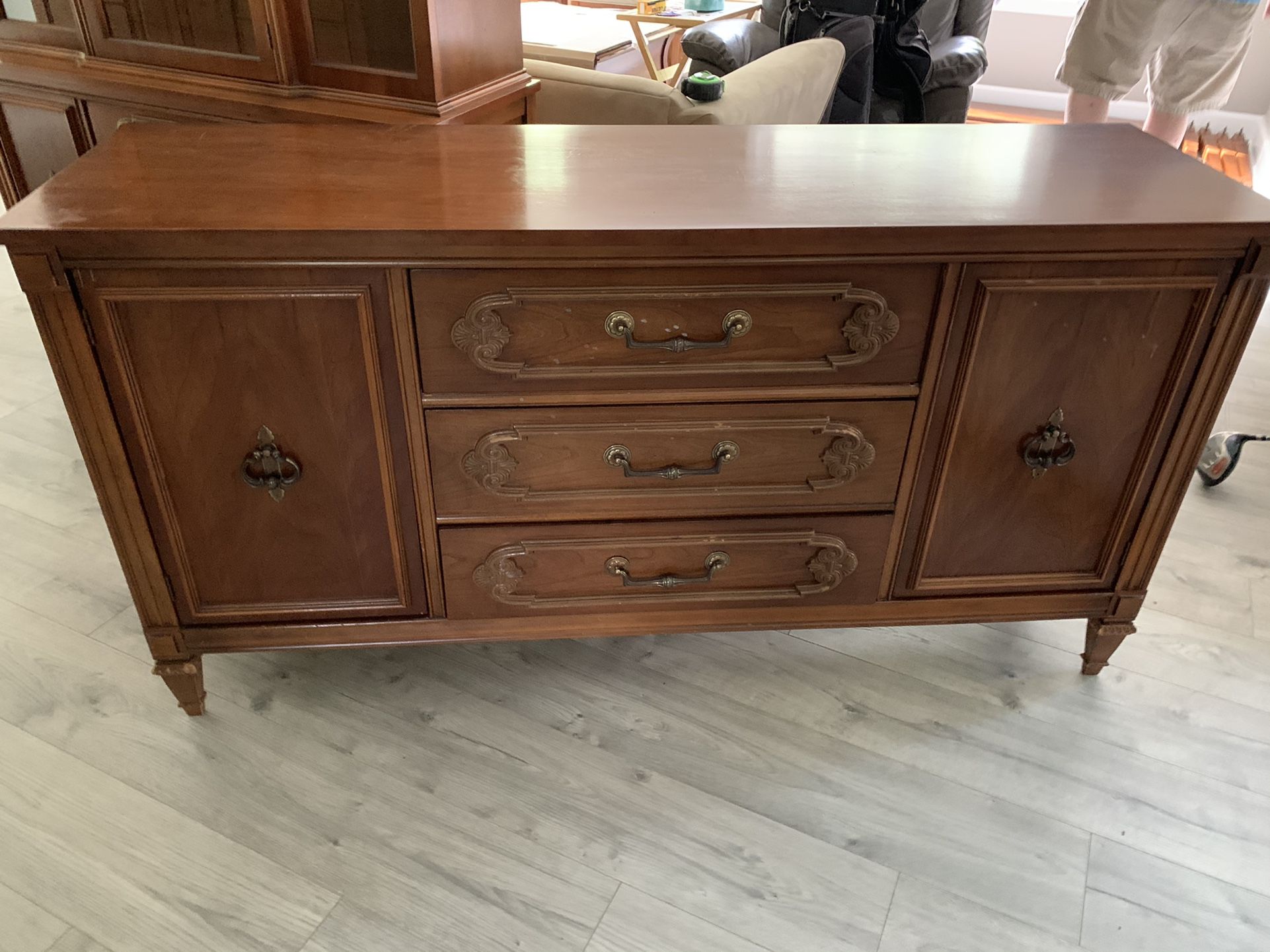 Gorgeous Vintage Bassett Solid Cherry Buffet Cabinet  