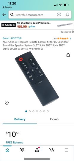 LG Sound Bar Remote