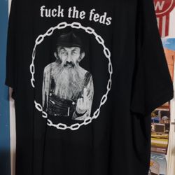 Popcorn Sutton Fuck The Feds T-shirt Size 3XL $25.00 CASH ONLY) DOOR PICKUP ONLY 