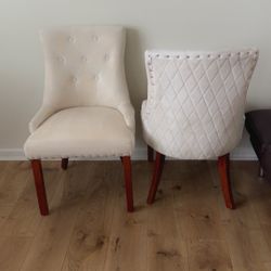 Silver Orchid Flohr Tufted Velvet Dining Chairs (Set of 2)