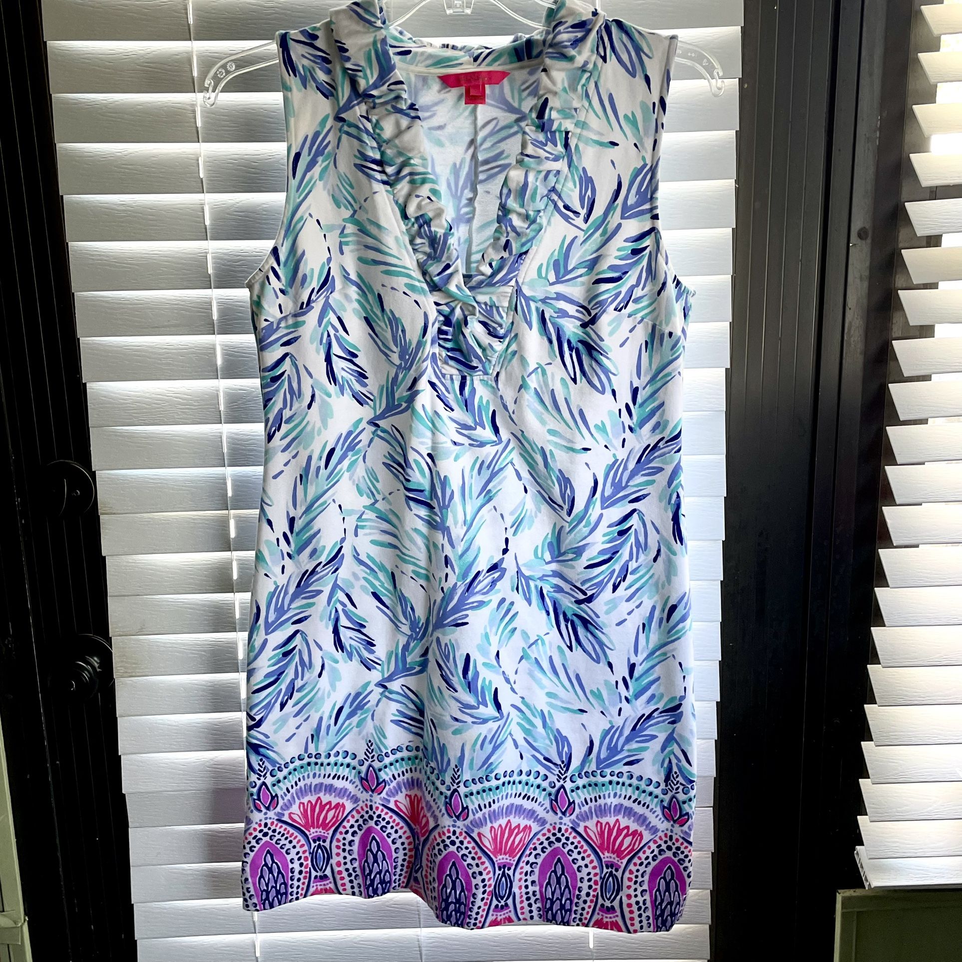 Lilly Pulitzer Tisbury Shift Dress - Women’s Size Large - White - Flock Together