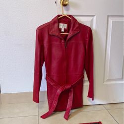 WORTHINGTON RED LEATHER JACKET