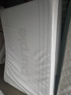 Purple 3 full mattress & box spring