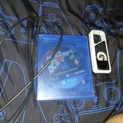 Hdmi Cord, Minecraft Playstation, And Audio Speaker 
