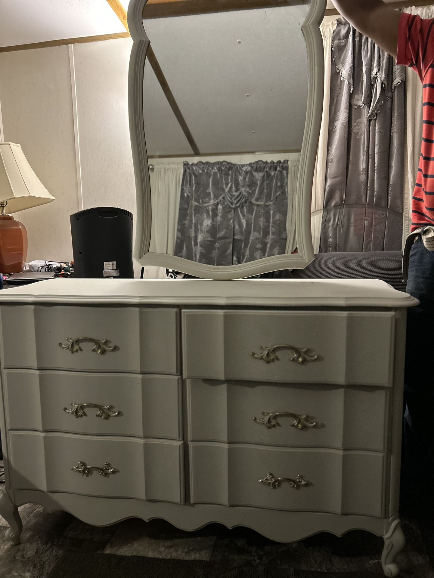 Two Piece All Off White Girl Bedroom Set Delivery available With A Fee