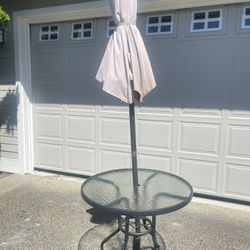 Table With Umbrella 