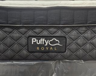 LIKE NEW! Puffy Royal Hybrid Queen Mattress - Delivery Available!