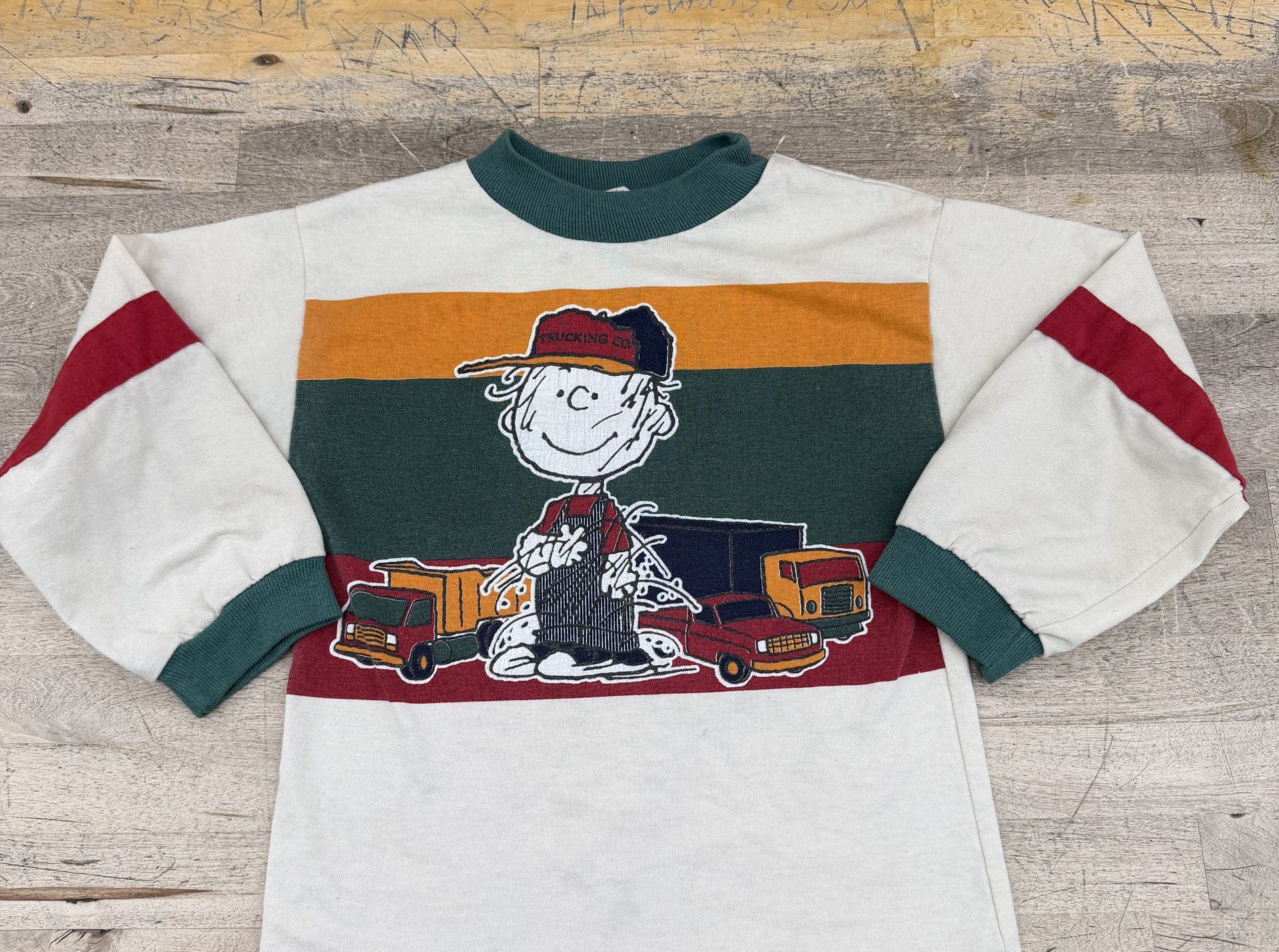 Vintage Kids Charlie Brown Trucking Co Shirt Size 6